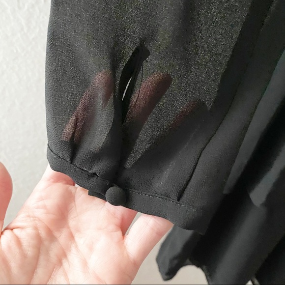 (NWT) Rebecca Minkoff | Zaykee Blouse Black Dress - Picture 4 of 12